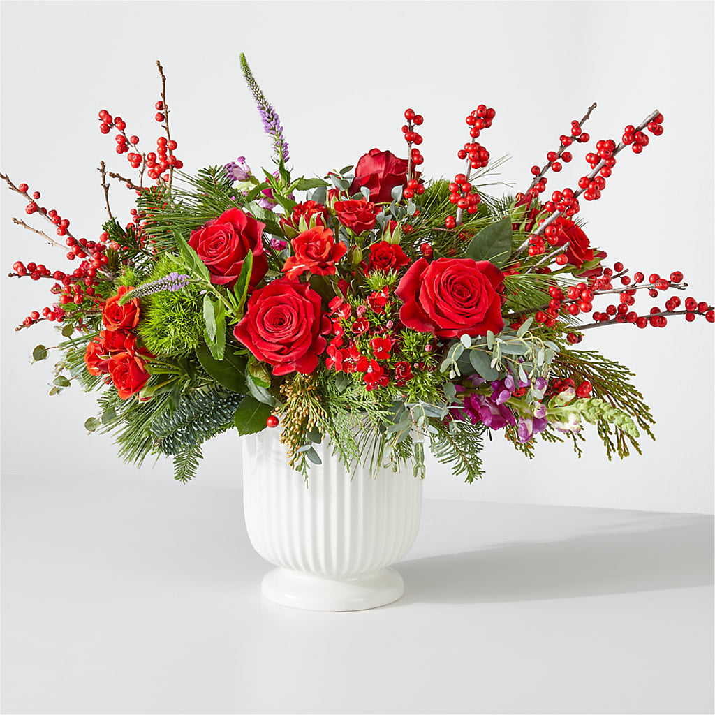Big Red Bow Bouquet – Rimmon Heights Florist, Manchester NH