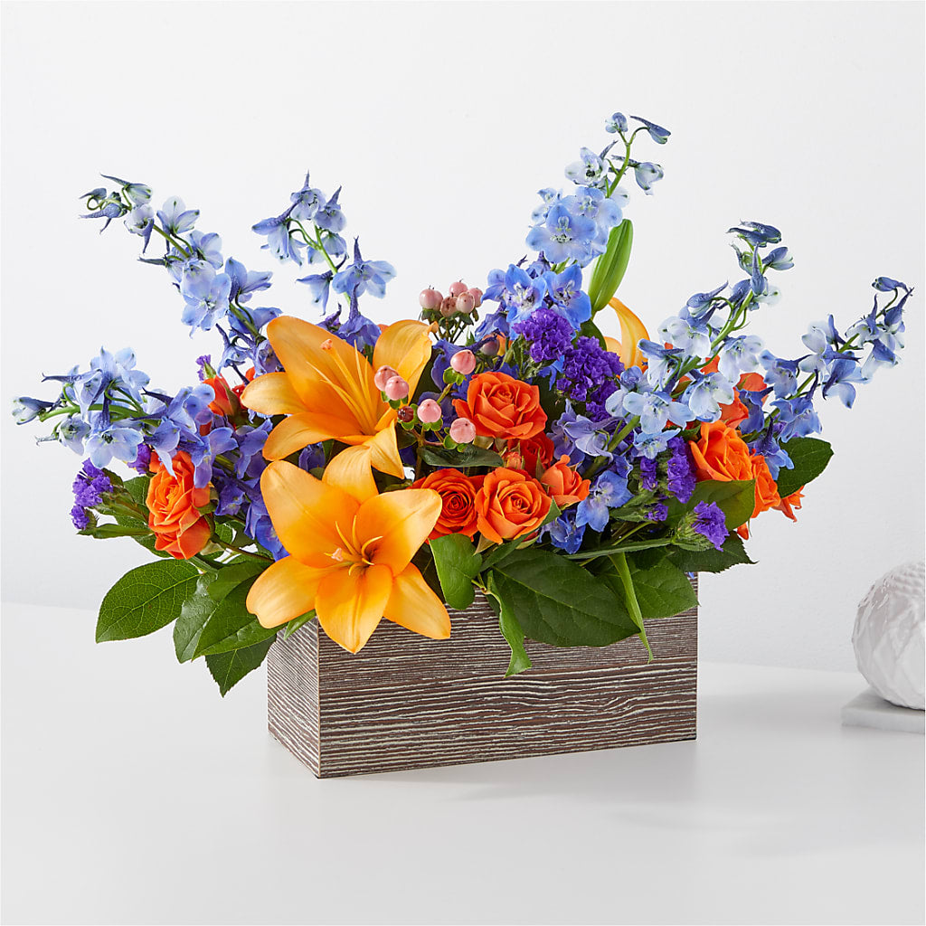 Radiant Citrus Box Bouquet – Rimmon Heights Florist, Manchester NH