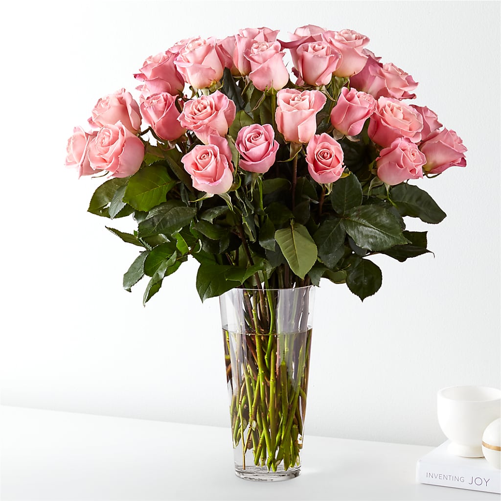 Long Stem Pink Rose Bouquet – Rimmon Heights Florist, Manchester NH