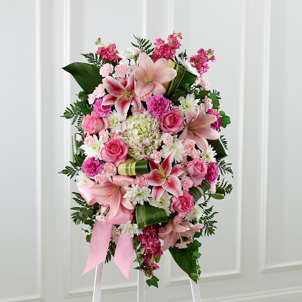 Comforting Standing Spray – Rimmon Heights Florist, Manchester NH
