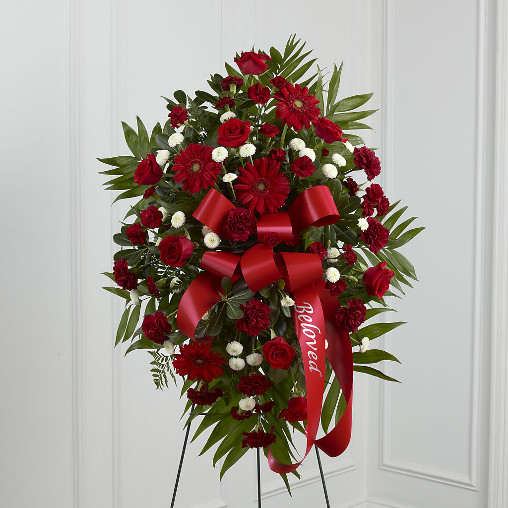 Treasured Memories Standing Spray – Rimmon Heights Florist, Manchester NH