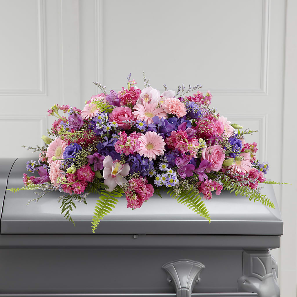 Glorious Garden Casket Spray – Rimmon Heights Florist, Manchester NH
