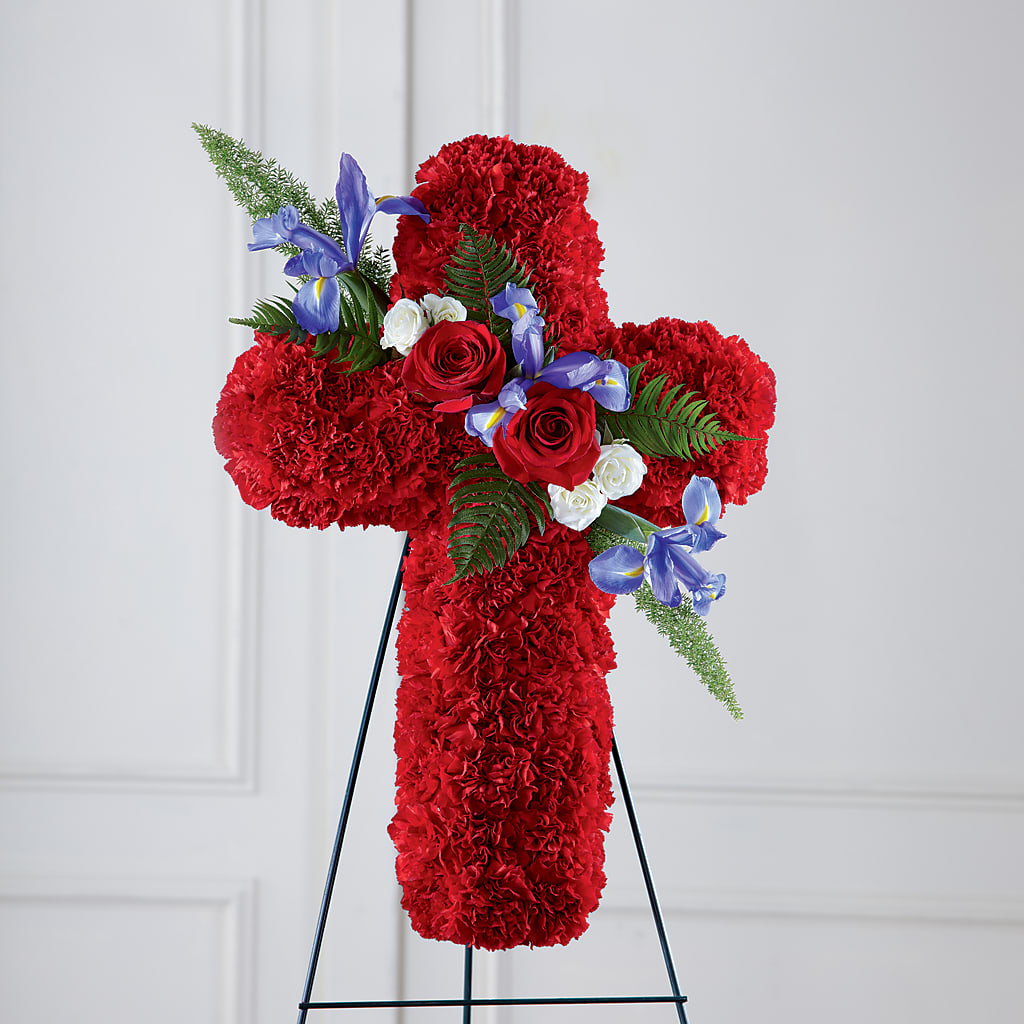 Faithful Hero Floral Cross – Rimmon Heights Florist, Manchester NH