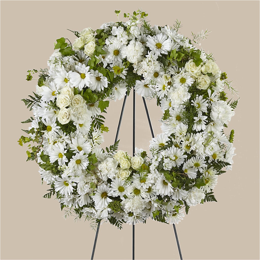 Faithful Wishes Wreath – Rimmon Heights Florist, Manchester NH