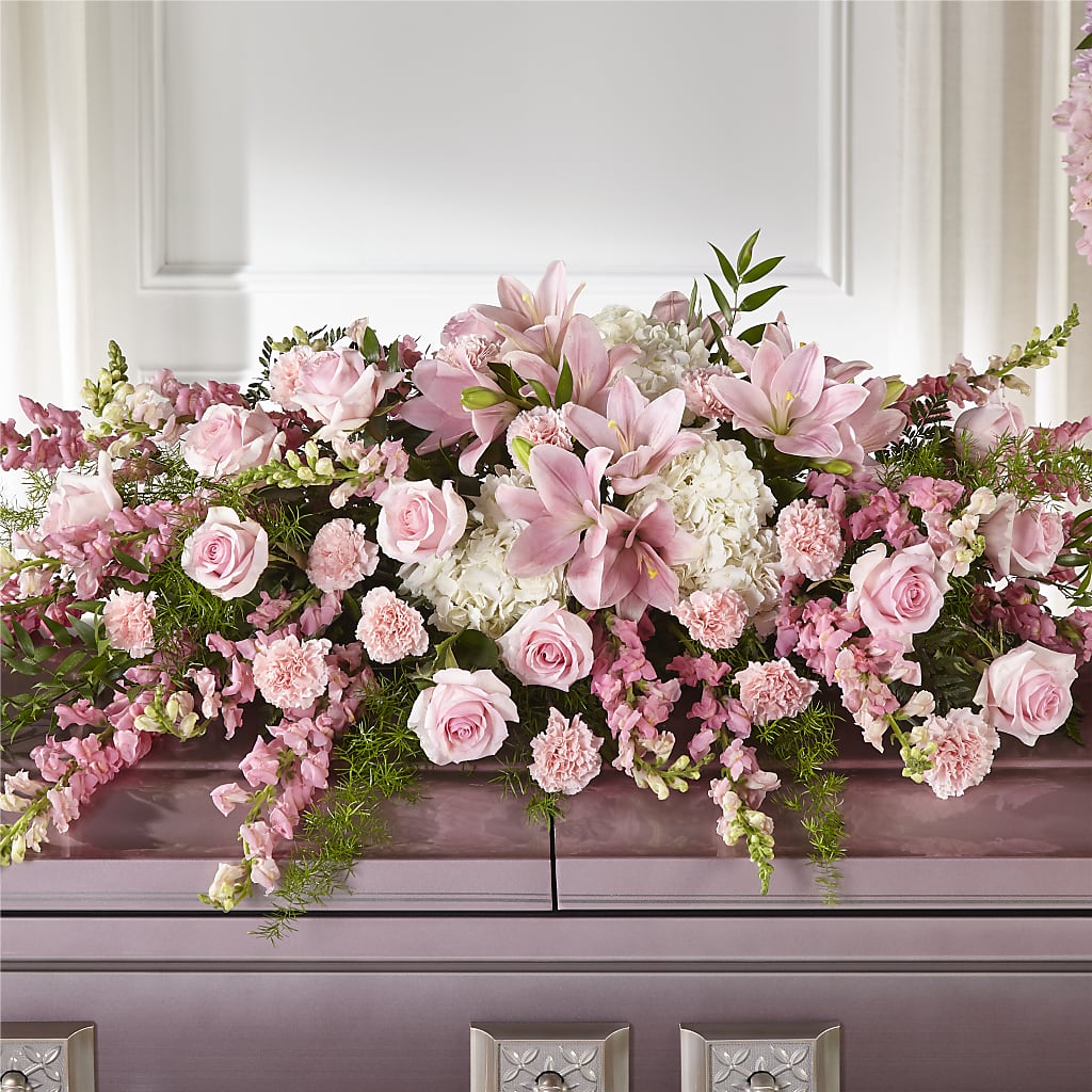 Life & Remembrance Casket Spray – Rimmon Heights Florist, Manchester NH