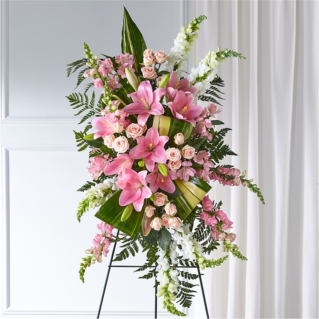 Elegant Embrace Standing Spray – Rimmon Heights Florist, Manchester NH