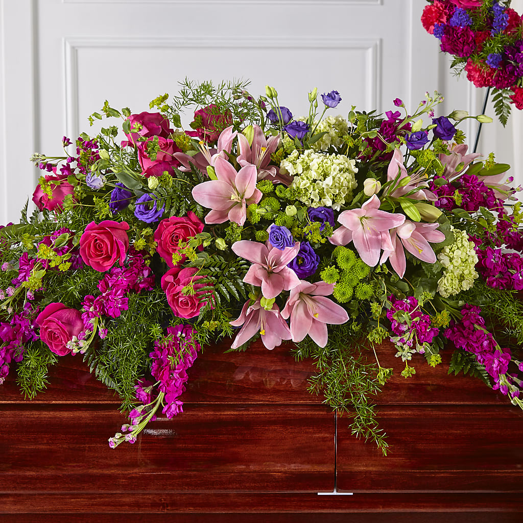 Radiant Tribute Casket Spray – Rimmon Heights Florist, Manchester NH