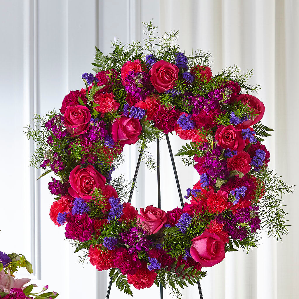 Calming Colors Wreath – Rimmon Heights Florist, Manchester NH
