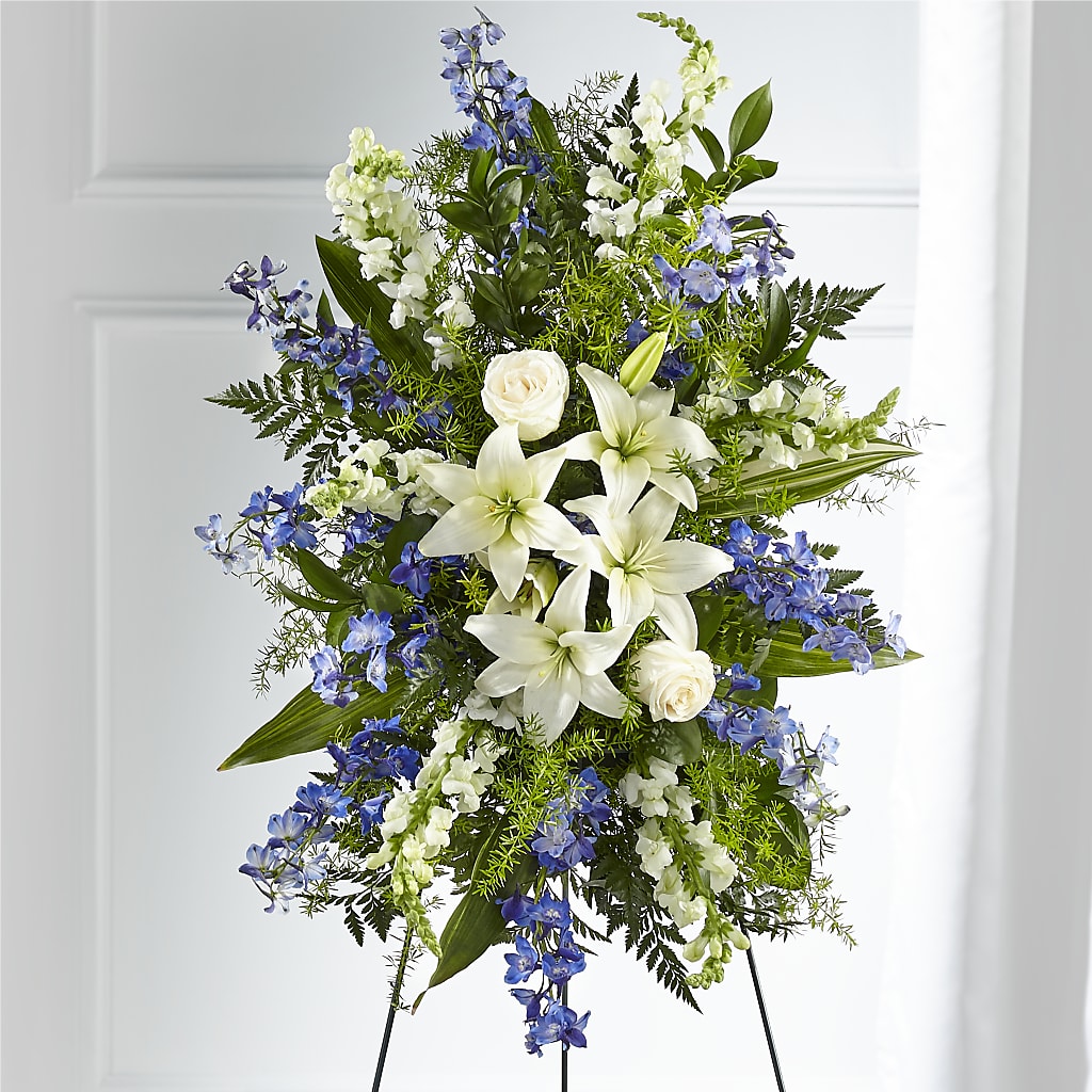Faithful Friend Standing Spray – Rimmon Heights Florist, Manchester NH