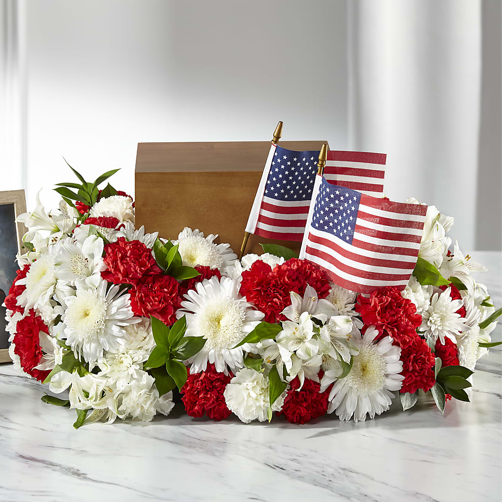 Spirit of Patriotism Cremation Adornment – Rimmon Heights Florist, Manchester NH