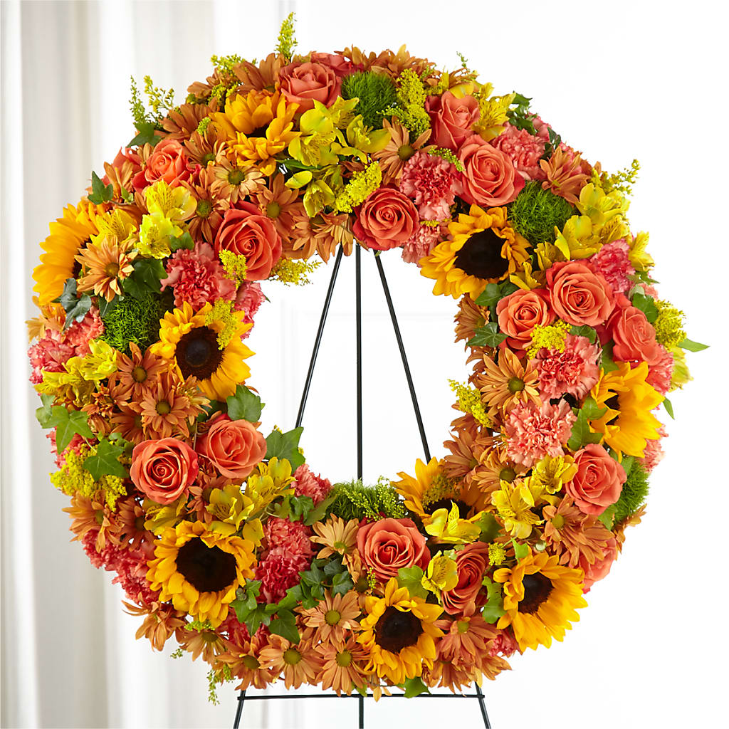 Autumnal Memories Wreath (Standard) – Rimmon Heights Florist, Manchester NH