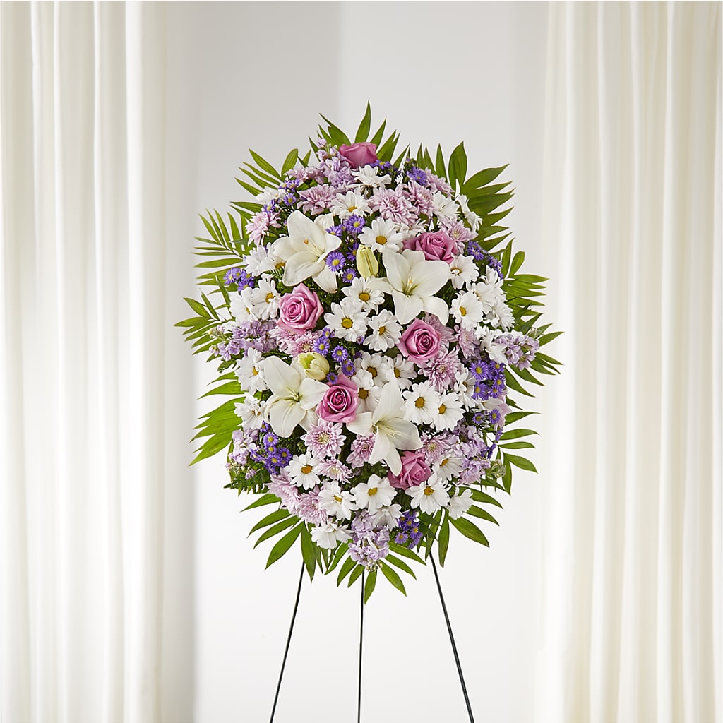 Surrounded by Love Standing Spray – Rimmon Heights Florist, Manchester NH