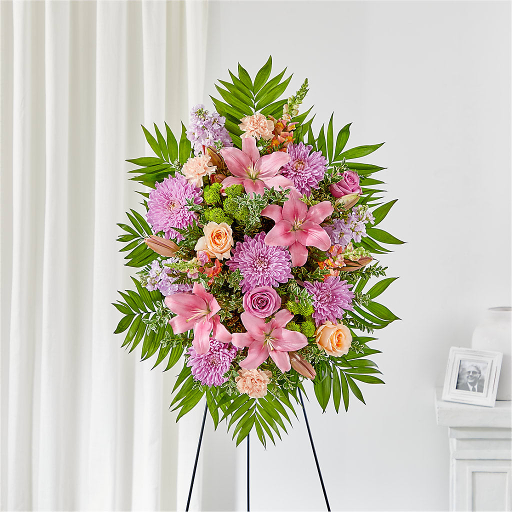 Love & Light Standing Spray – Rimmon Heights Florist, Manchester NH