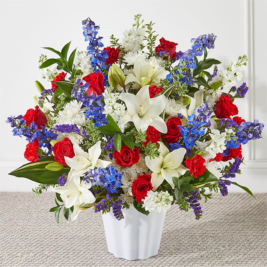 Consoled Floor Basket – Rimmon Heights Florist, Manchester NH