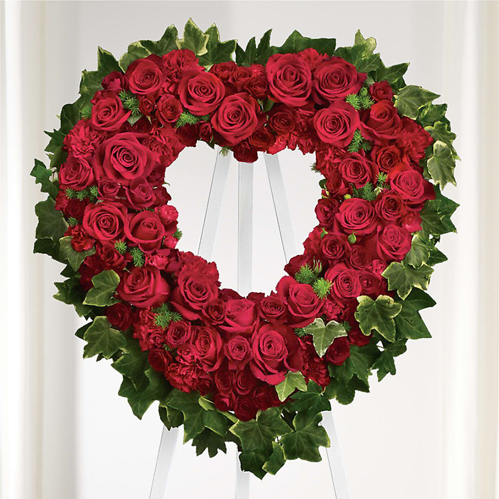 Wholehearted Standing Spray – Rimmon Heights Florist, Manchester NH