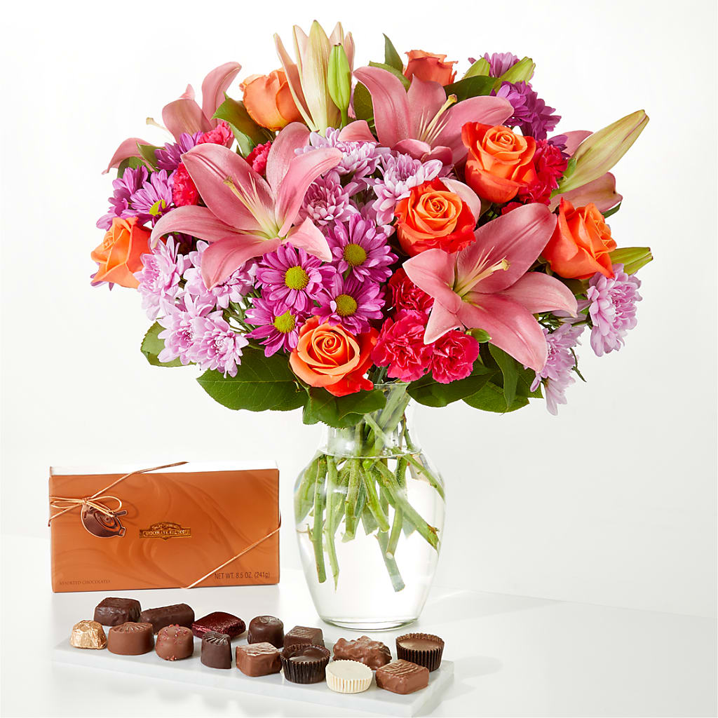 One and Only Bouquet and Chocolate Bundle – Rimmon Heights Florist, Manchester NH