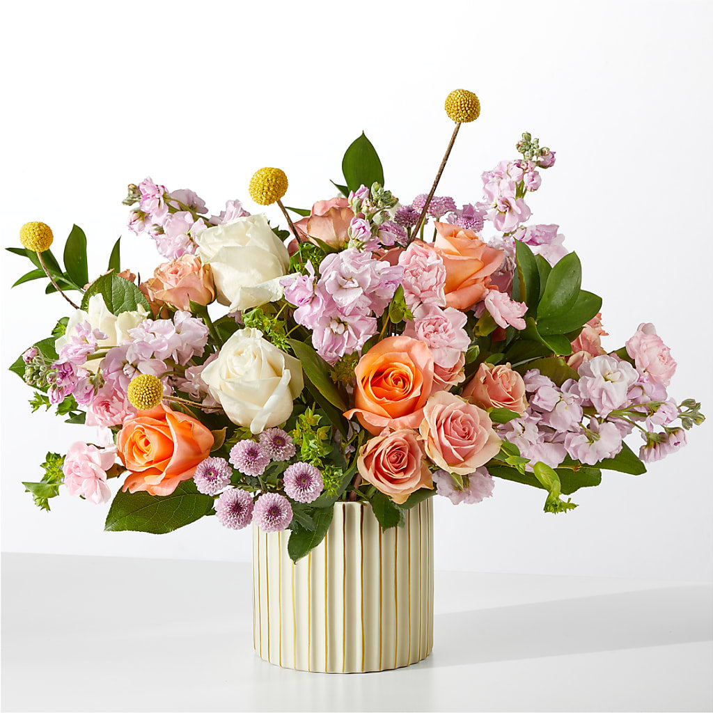 French Market Bouquet with Ivory Vase – Rimmon Heights Florist, Manchester NH