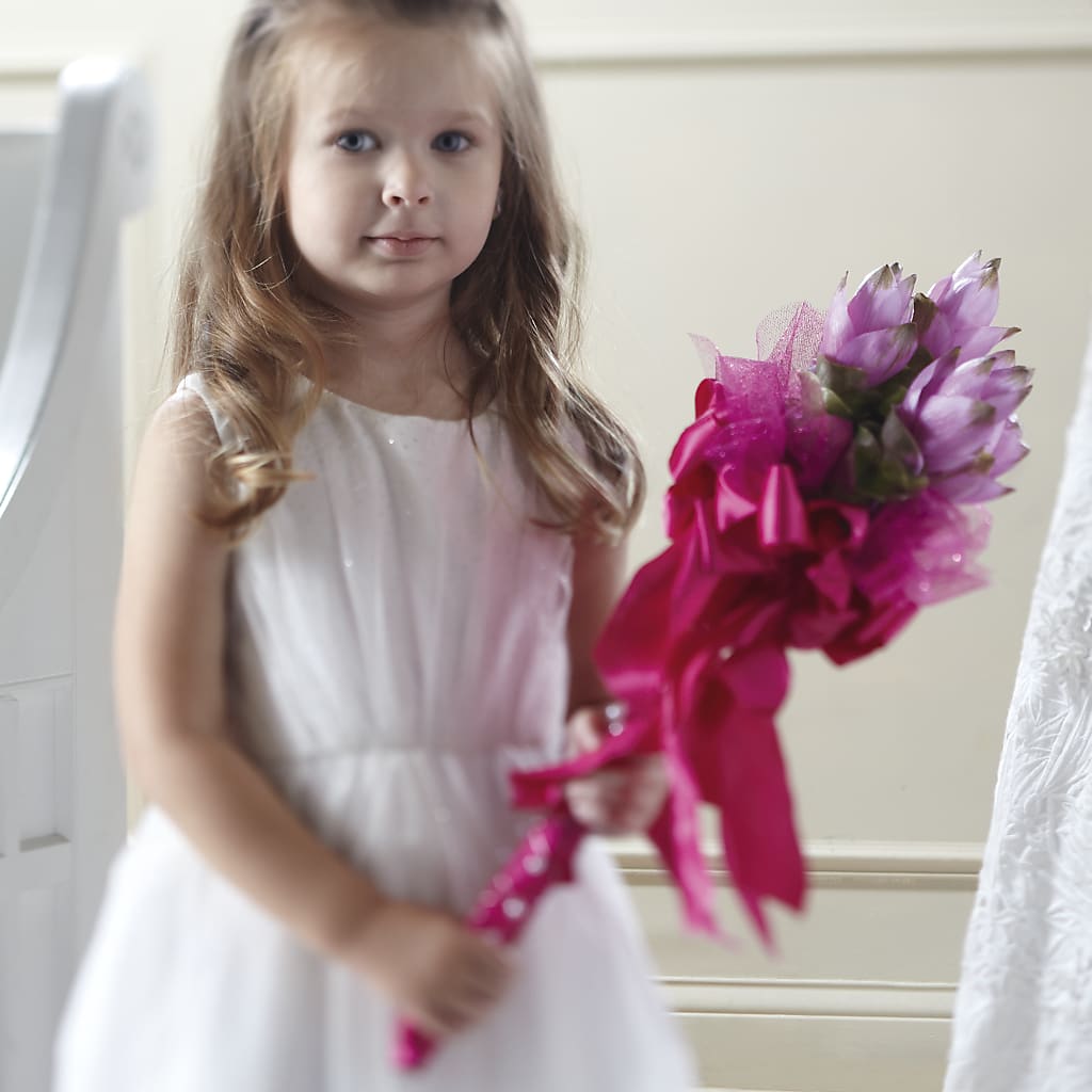 Sparkle Pink Flower Girl Bouquet – Rimmon Heights Florist, Manchester NH