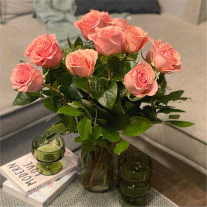 Long Stem Pink Rose Bouquet –  Rimmon Heights Florist, Manchester NH