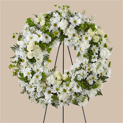Faithful Wishes Wreath –  Rimmon Heights Florist, Manchester NH