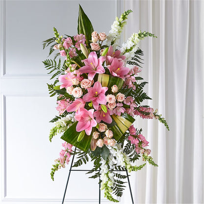 Elegant Embrace Standing Spray –  Rimmon Heights Florist, Manchester NH