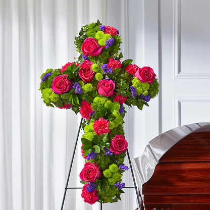 Tribute Rose Floral Cross –  Rimmon Heights Florist, Manchester NH