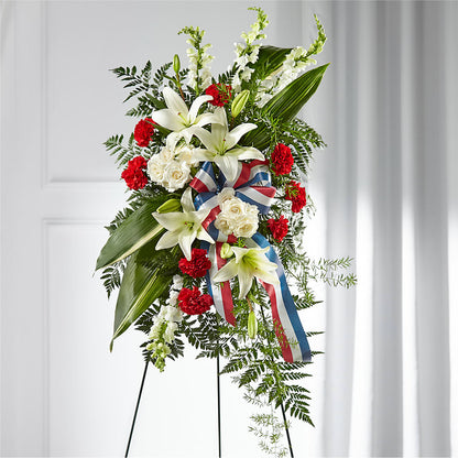 Stars of Life Standing Spray –  Rimmon Heights Florist, Manchester NH