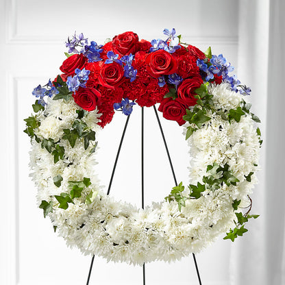 Patriotic Passion Wreath –  Rimmon Heights Florist, Manchester NH