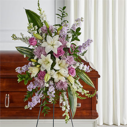 Grateful Hearts Standing Spray –  Rimmon Heights Florist, Manchester NH