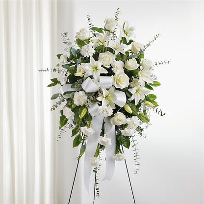 With Care Standing Spray –  Rimmon Heights Florist, Manchester NH