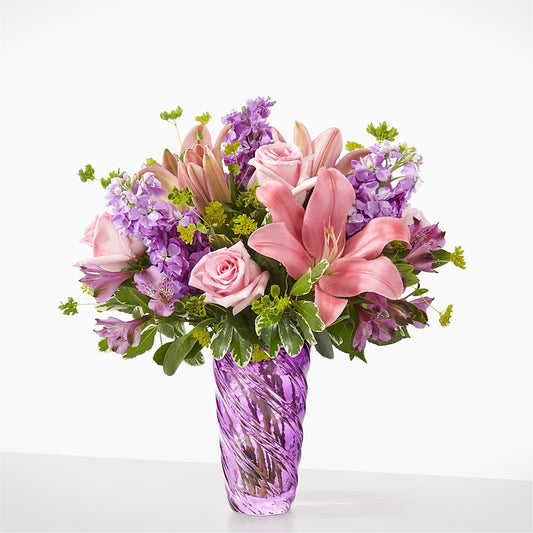 Precious Petals Bouquet with Luxe Swirl Vase –  Rimmon Heights Florist, Manchester NH
