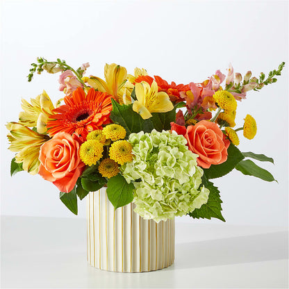 Autumn Sunshine Bouquet with Ivory Vase –  Rimmon Heights Florist, Manchester NH