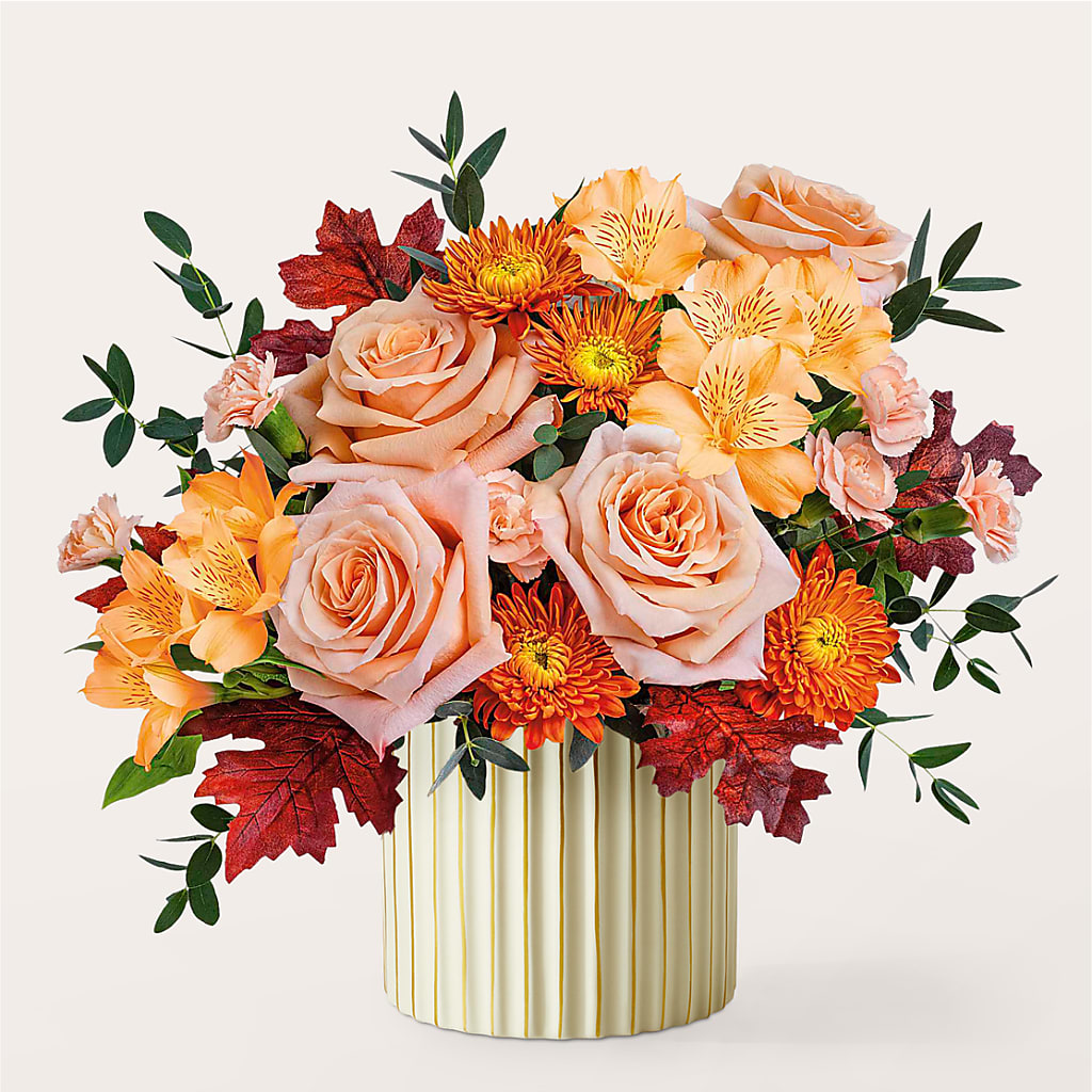 Spiced Latte Bouquet with Ivory Vase –  Rimmon Heights Florist, Manchester NH