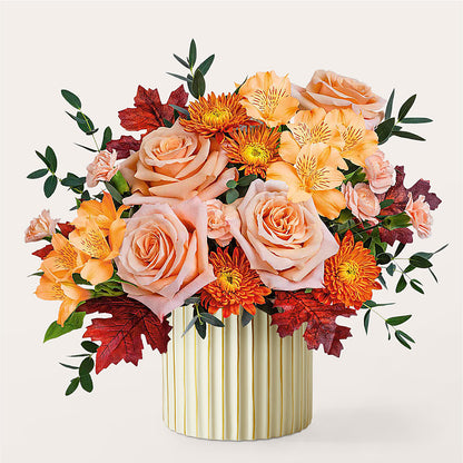 Spiced Latte Bouquet with Ivory Vase –  Rimmon Heights Florist, Manchester NH