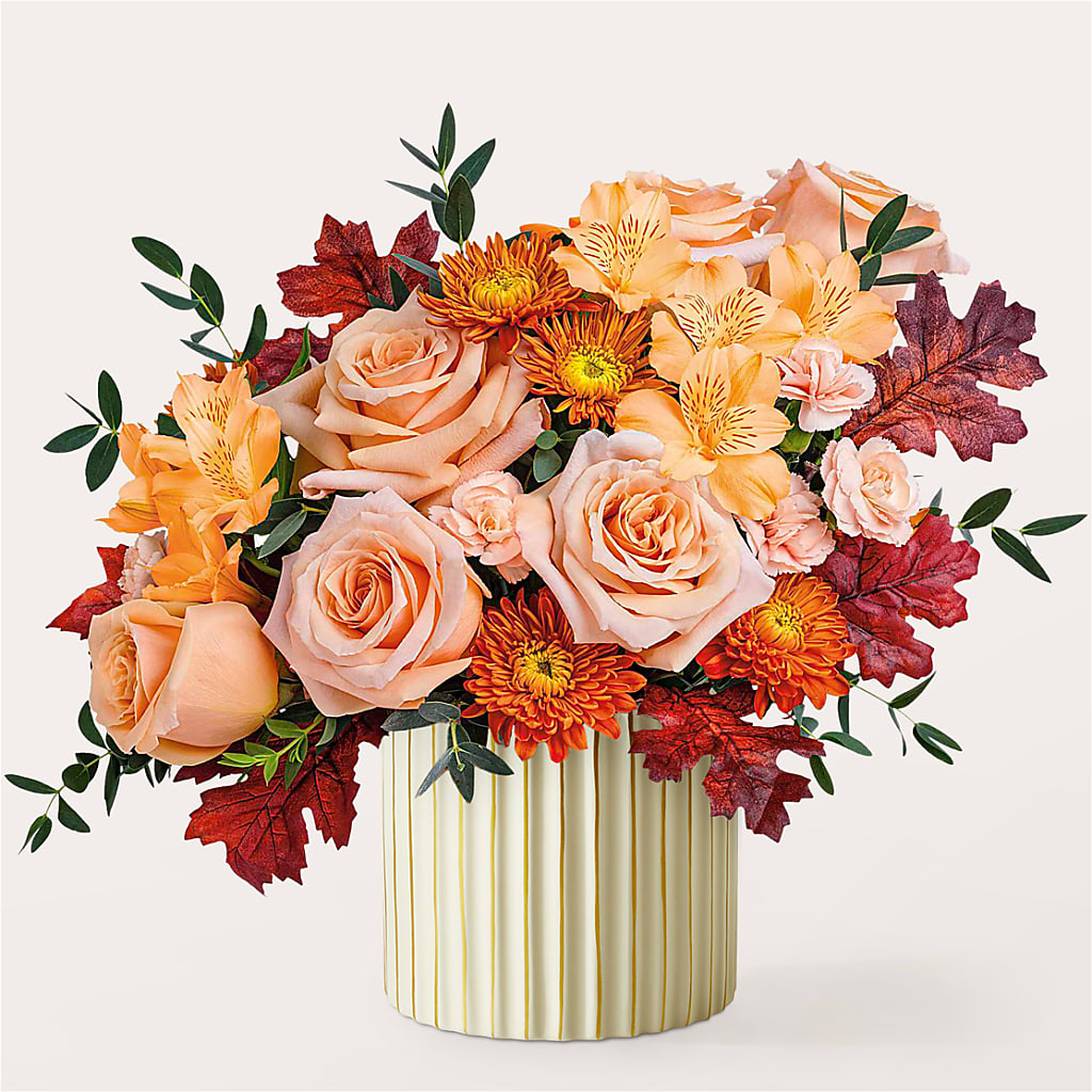 Spiced Latte Bouquet with Ivory Vase –  Rimmon Heights Florist, Manchester NH