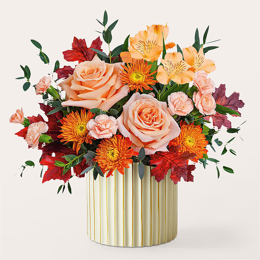 Spiced Latte Bouquet with Ivory Vase –  Rimmon Heights Florist, Manchester NH