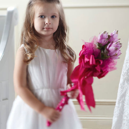 Sparkle Pink Flower Girl Bouquet –  Rimmon Heights Florist, Manchester NH